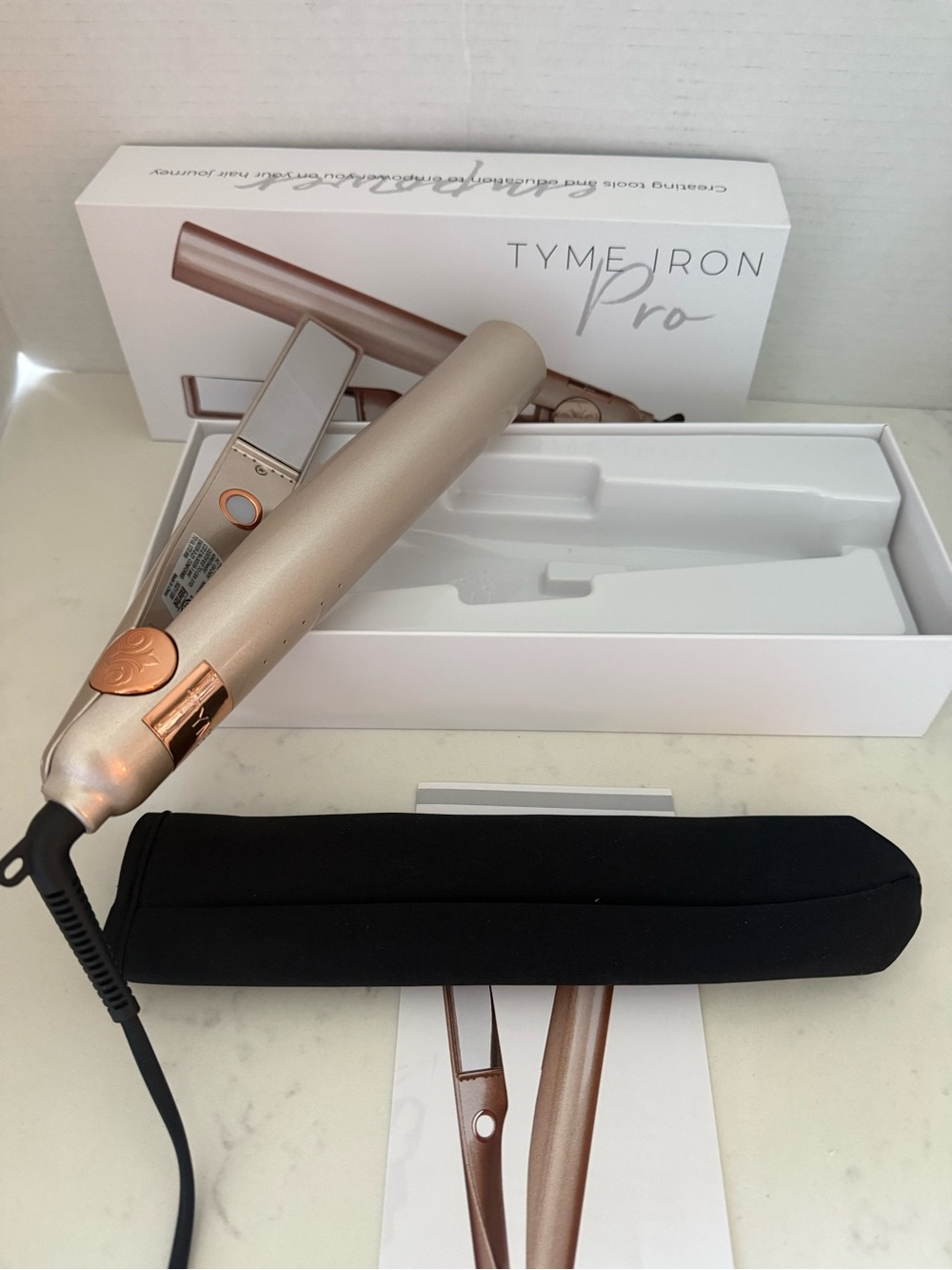 TYME Iron Pro Metallic Gold Hair Straightener/Curler